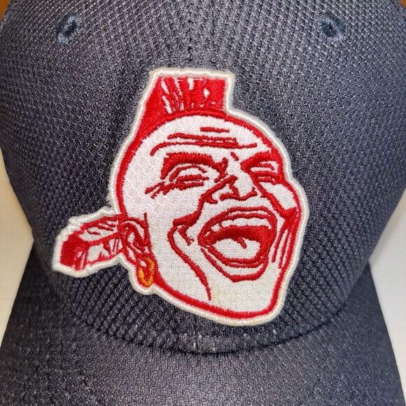 Atlanta Braves MLB New Era 59Fifty Size 7 1/4 Chief Noc A Homa Rare Banned Logo - Picture 3 of 9